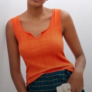 Anthropologie Pilcro Sadie Notched Tank Top Size XL